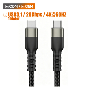 Câble USB Type-C flexible haute vitesse 100W 20 Gbit/s 4K 60 Hz, blindé en nylon, avec blindage en feuille, charge rapide 3A pour ordinateur, vente en gros OEM - Product Image 2