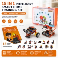 Kit Robot Intelligent Interactif 15-en-1 en Métal pour Projet DIY de Maison Intelligente, Idéal pour l'Entraînement à la Programmation des Étudiants en Classe