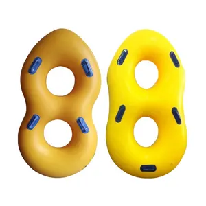 Tobogán inflable duradero de PVC para 2 personas, equipo de anillo de natación para parque acuático, para Río Perezoso