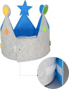 Coronas de Fieltro Reutilizables Ecológicas al por Mayor para Cumpleaños, Ajustables, con Números del 0 al 9, para Fotos de Bebés, con Logotipo Personalizado, Artículos para Fiestas - Product Image 2