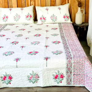Wholesale Eco-Friendly Classic Knitted Hand Block Printed 100% Cotton <b>Quilted</b> All-Season <b>Bedspreads</b> & Bedcover - Product Image 1