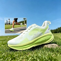 Chaussures de course à double couche anti-choc en maille, baskets de tennis à enfiler, confortables pour la marche, l'entraînement et la gym, pour hommes et femmes - Grande Vente
