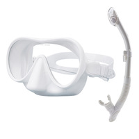 Équipement de plongée sous-marine professionnel unisexe en silicone pliable plein tuba sec lunettes de plongée