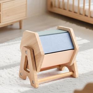YC Montessori Pendidikan Anak Usia Dini Drum Tekstil Kayu Bersertifikat CE untuk Pengenalan Warna & Pelatihan Berpikir Mainan Bayi - Product Image 2