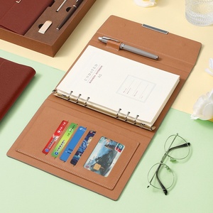 Popular <strong>Products</strong> <strong>2026</strong> <strong>Trending</strong> Leather Bound Sewing Binding Lined Notebook Set With Same Color Pen and Gift Box for Students - Product Image 3