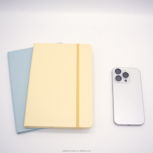 Tùy chỉnh Macaron Màu sắc A5 kinh doanh máy tính xách tay 100 sheets da Bìa chủ đề may ràng buộc in logo cho văn phòng đặt hàng số lượng lớn - Product Image 3