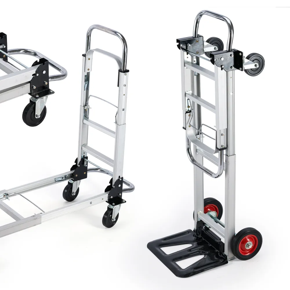 Chariot télescopique pliable et multifonctionnel en aluminium, chariot plat pour bagages, livraison rapide, 12 kg