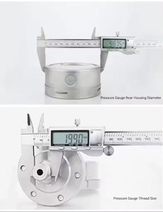 Özelleştirilmiş hava basıncı ölçer M20 * 1.5 konu 0-1 <span class=keywords><strong>Mpa</strong></span> çeşitli uygulamalar için temizle ölçekli diyafram mühür basınç göstergesi - Product Image 6