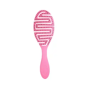 2023 Logo personalizzato nuovo Design 100% labirinto spazzola per capelli ventilata curva biodegradabile spazzola per capelli districante per pettine riccio per capelli da donna