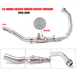 Pot d'échappement de moto, tuyau de liaison avant, moyen et intermédiaire pour <span class=keywords><strong>HONDA</strong></span> CB500X, <span class=keywords><strong>CB500F</strong></span>, CBR500, CBR500R <span class=keywords><strong>2013</strong></span> - 2019 - Product Image 2