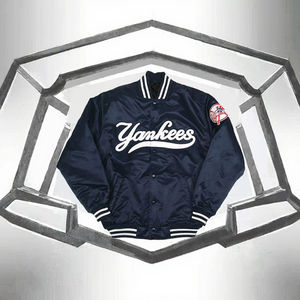 Chaqueta Bomber Casual de Lona para Hombre, Chaqueta Deportiva Bordada de Poliéster, Chaqueta Varsity con Cuello Alto, Chaqueta de Moda 2026 - Product Image 3