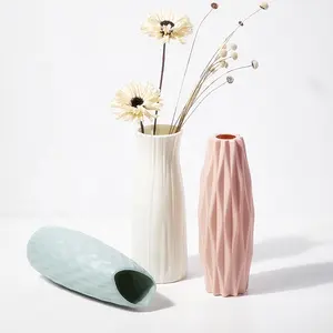 Home Decoratie Plastic Bloem Vaas Woonkamer Desktop Ornament Creatieve Mini Verse Vaas Indoor Inrichting Kleine Bestelling