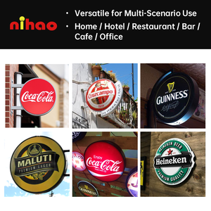Letrero Luminoso Redondo Colgante NIHAO OEM, Caja de Luz Acrílica de Doble Cara con Caja de Luz Pequeña y Servicio de Muestra Rápida - Product Image 5
