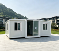 Conteneur modulaire OEM personnalisé de 20 pieds et 40 pieds avec structure en acier pour hôtel, camping, maisonnette modulaire, petite cabane