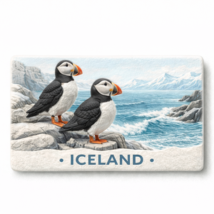 Aimant de réfrigérateur en résine WeiVista, souvenir de la révolte des mouettes d'<span class=keywords><strong>Islande</strong></span>, cadeau personnalisé en gros pour collection de voyages côtiers arctiques - Product Image 1