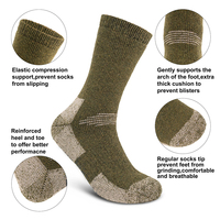 FS001 Chaussettes de randonnée rembourrées en laine mérinos pour homme avec logo personnalisé