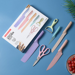 Juego <span class=keywords><strong>de</strong></span> <span class=keywords><strong>cuchillos</strong></span> coloridos con revestimiento antiadherente Tacto suave Asas <span class=keywords><strong>de</strong></span> fácil agarre Material <span class=keywords><strong>de</strong></span> metal y plástico - Product Image 3