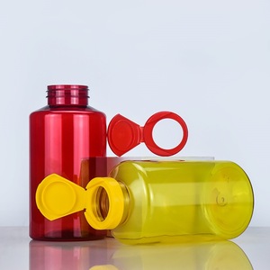 Thực phẩm cấp công suất lớn 500ml vỏ sò dầu cá viên nang Y Chai nhựa PET sản phẩm chăm sóc sức khỏe cho thuốc - Product Image 1