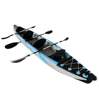 2024 vente chaude gonflable Kayak bateau de pêche aviron point de chute Double siège Portable pour Sports nautiques PVC 1 pièce vert 24.5kg