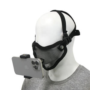 Support de protection faciale tactique GoPro/DJI pour caméras d'action, prise de vue en vue première personne, utilisation avec téléphone portable, compatible pour les essais de conduite - Product Image 2