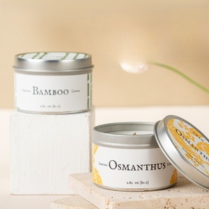 เทียนหอมทำมือกลิ่นหอมติดทนนาน80ก. สั่งติดฉลากได้หรูหราสามารถใส่เทียนหอมพร้อมฝา - Product Image 2