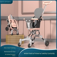 Poussette bébé pliable légère 360 °   Poussette de voyage bidirectionnelle pour tout-petits