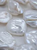 Chaîne de perles baroques blanches, semi-finies pour la création de bijoux DIY