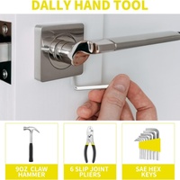 Offre Spéciale : Kit d'outils manuels jaunes 39 pièces pour la maison, boîte à outils portable en plastique, kit de réparation de base pour la maison, le bureau et l'usage quotidien