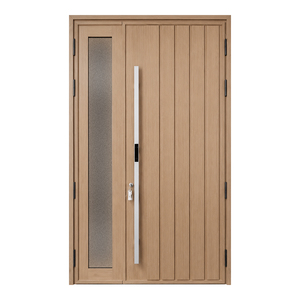 <span class=keywords><strong>Porte</strong></span> <span class=keywords><strong>d</strong></span>'<span class=keywords><strong>entrée</strong></span> double en acier et aluminium avec vitrage Vision Lite, design moderne, finition <span class=keywords><strong>PVC</strong></span> imitation bois pour villas - Product Image 3
