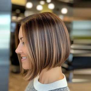 Peluca de Cabello Remy con Encaje Frontal Bob de Color Destacado, 180% de Densidad, Cabello Europeo Pequeño con Baby Hair, Pre-Plucked, Sin Pegamento, Envío Inmediato - Product Image 1