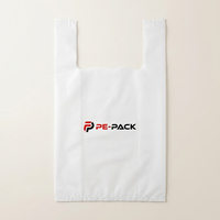 Sacs en plastique épais de qualité supérieure, sacs à main, sacs gilet pour l'emballage, sacs de vente au détail avec logos pour cadeaux et vêtements