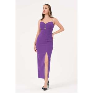Robe décontractée violette pour femme DANS, coupe classique, disponible en tailles 38-42, vêtement élégant et confortable - Product Image 2