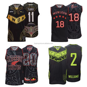 FQ Personnalisé NZ Indigène Samoa Maori Tonga Fidji Basketball Jersey Îles Basketball Singlet Hommes Jeunes Basketball Uniforme <span class=keywords><strong>Ensemble</strong></span> - Product Image 2