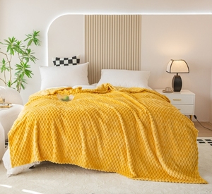 Coperta Super morbida coperta <span class=keywords><strong>da</strong></span> letto leggera in pile di flanella di seta 3D a scacchi - Product Image 5