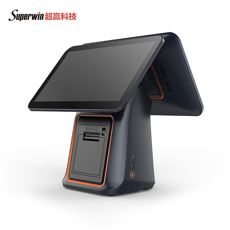 Source usine vente directe machine tactile haute qualité 2 moniteur machine de facturation pos caissier machine