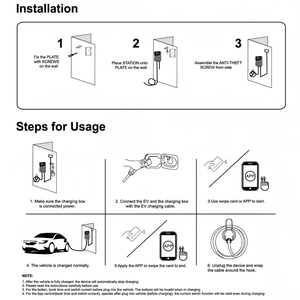 Nouvelle borne de recharge murale pour véhicules électriques de type 2, 7-22 kW, double pistolet, plateforme cloud intelligente OCPP, RFID/NFC, application - Product Image 5