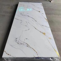 Décoration intérieure alternative au marbre, revêtement UV en marbre, feuille de plastique PVC