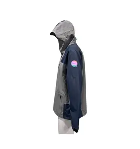 Custom Outdoor Mens Waterproof Jackets Lightweight Raincoat Full-zip Water Resistant Jacket Breathable Hooded Coat For Hiking
