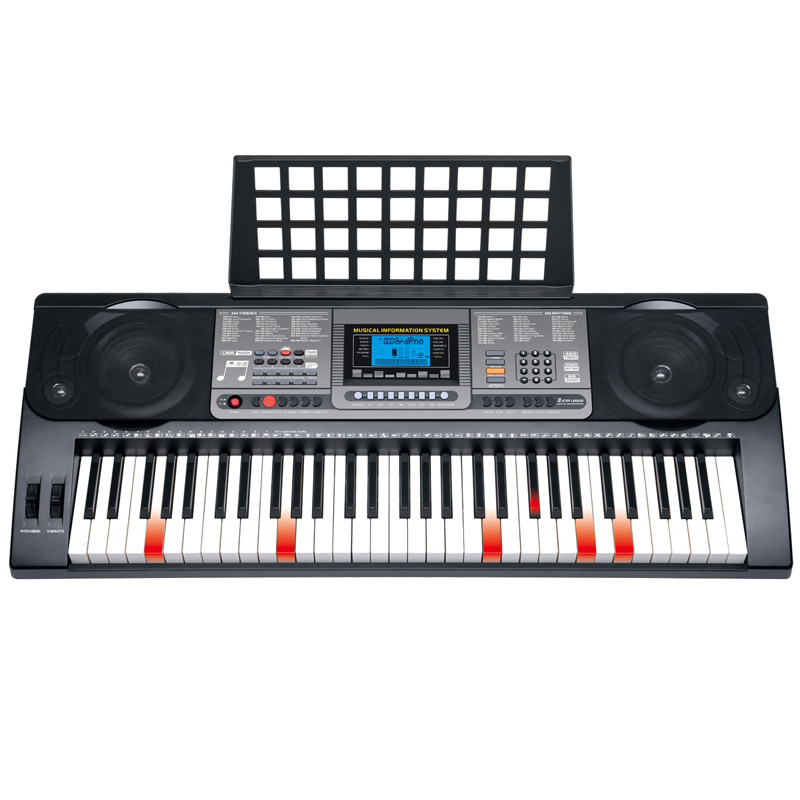 Популярный 61 светящийся клавиш HUASHENG с функцией миди, электрический орган, 460 замеров, 260 ритмов, клавиатура, инструменты, электрическое пианино