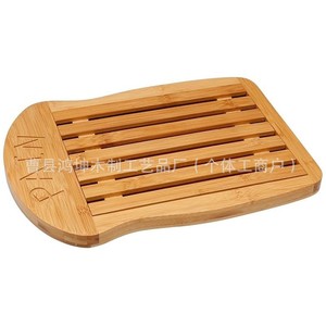 Planche à découper en bambou en forme de pain de mie avec plateau à miettes 34x26x2cm, planche de découpe de cuisine pour trancher le pain - Product Image 5