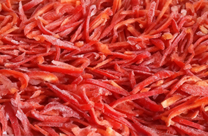 Venta caliente IQF Rodajas de <span class=keywords><strong>pimiento</strong></span> rojo congelado Pimienta Vegetal Precio de exportación chino - Product Image 2