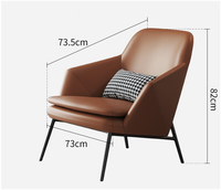Fauteuil modulaire de loisirs Vantervi en cuir PU moderne pour salon, bureau à domicile et appartement - Meubles pour la maison