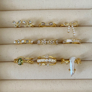 À la mode or rempli empilable lune étoile papillon Knuckle anneaux pour femmes adolescentes Boho Dainty bijoux cadeaux - Product Image 4