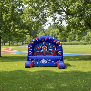 Château Gonflable Langko avec <span class=keywords><strong>Jeu</strong></span> de Tir, Installation Facile pour Enfants et Adultes - <span class=keywords><strong>Fort</strong></span> Amusant en PVC 4x5m pour Utilisation Extérieure, Idéal pour une Personne - Product Image 2