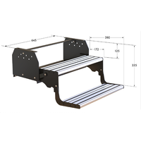 Marchepied/escalier électrique en aluminium haute résistance pour camping-car, capacité de charge de 150 kg et design moderne pour caravanes et camping-cars