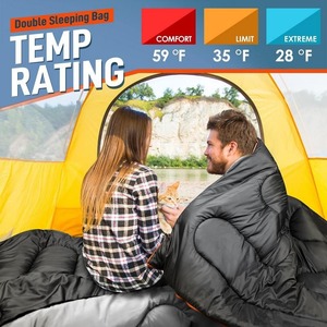 <span class=keywords><strong>Sac</strong></span> <span class=keywords><strong>de</strong></span> <span class=keywords><strong>couchage</strong></span> imperméable pour <span class=keywords><strong>2</strong></span> <span class=keywords><strong>personnes</strong></span>, pour le camping en hiver par temps froid, avec tissu en nylon <span class=keywords><strong>de</strong></span> style enveloppe et rembourrage en <span class=keywords><strong>coton</strong></span> - Product Image 3