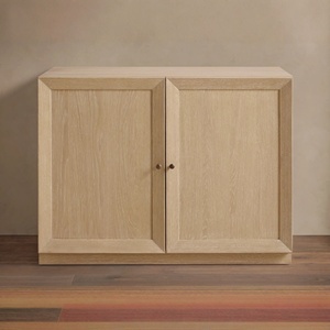 Consola de <span class=keywords><strong>TV</strong></span> Moderna y Compacta, Mueble para <span class=keywords><strong>TV</strong></span> de 2 Puertas <span class=keywords><strong>en</strong></span> Roble Natural Claro, Mueble de Almacenamiento Minimalista de Lujo para Apartamento - Product Image 1