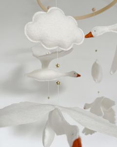 Minimalista ins Goose cuna de bebé móviles personalizados de alta calidad ligero giratorio <span class=keywords><strong>blanco</strong></span> vivero móvil para niños niñas - Product Image 4