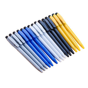 Stylo bille en plastique jaune, bleu, noir le moins cher pour le bureau, l'école, l'écriture, les cadeaux, la papeterie - Product Image 1