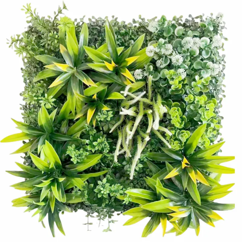 Painel de parede artificial verde folhas para decoração de paredes de plantas de plástico para ambientes internos e externos